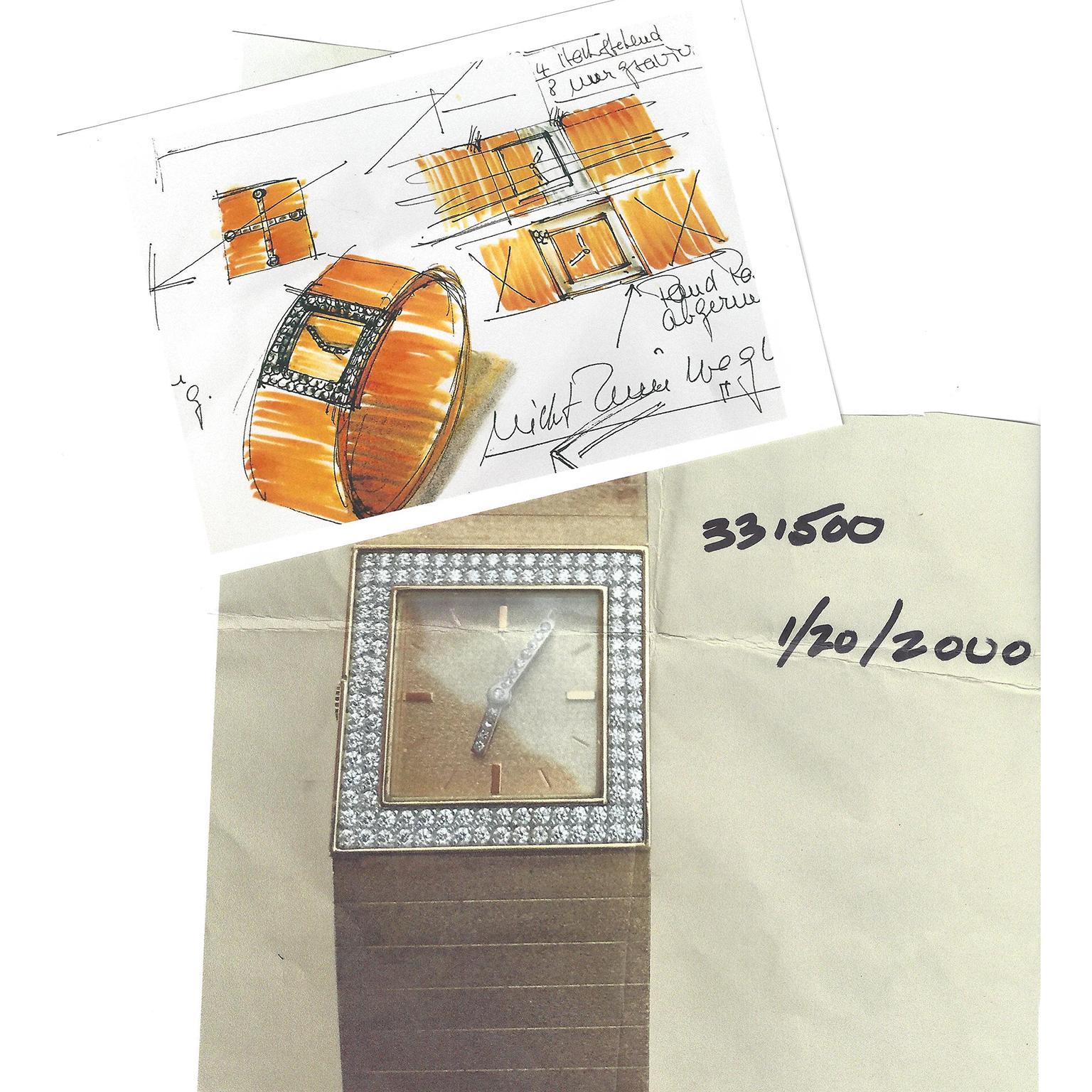 Paul Binder Yellow Gold Diamond One-of-a-Kind Wristwatch 4