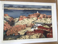 Paul Binnie Limited Edition Signed Japanese Woodblock Cloud Shadows Grand Canyon