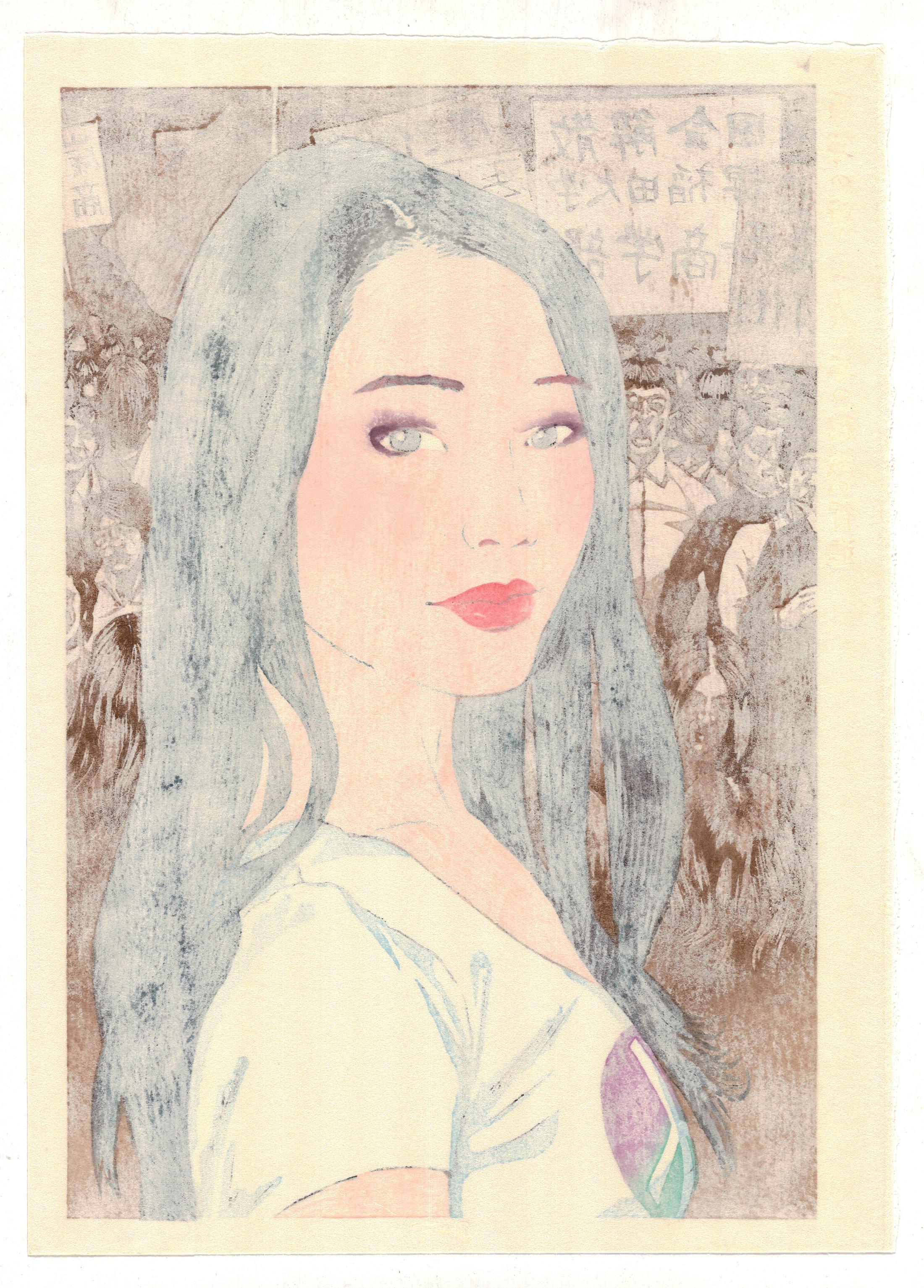 Paul Binnie, Japan, Beauty Portrait, Contemporary Woodblock Print, Art 2