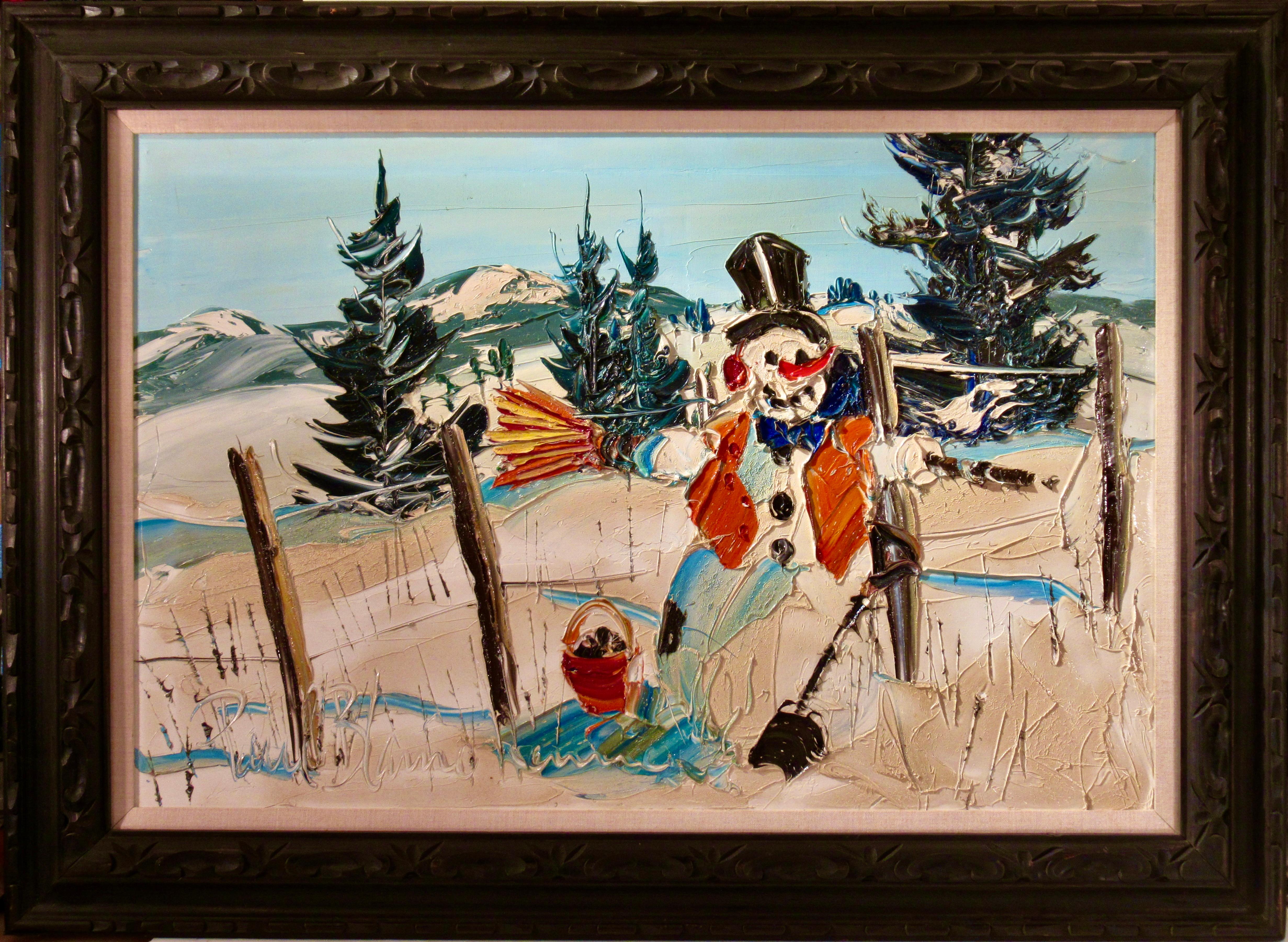 Paul Blaine Henrie Landscape Painting - Frosty the Snow Man