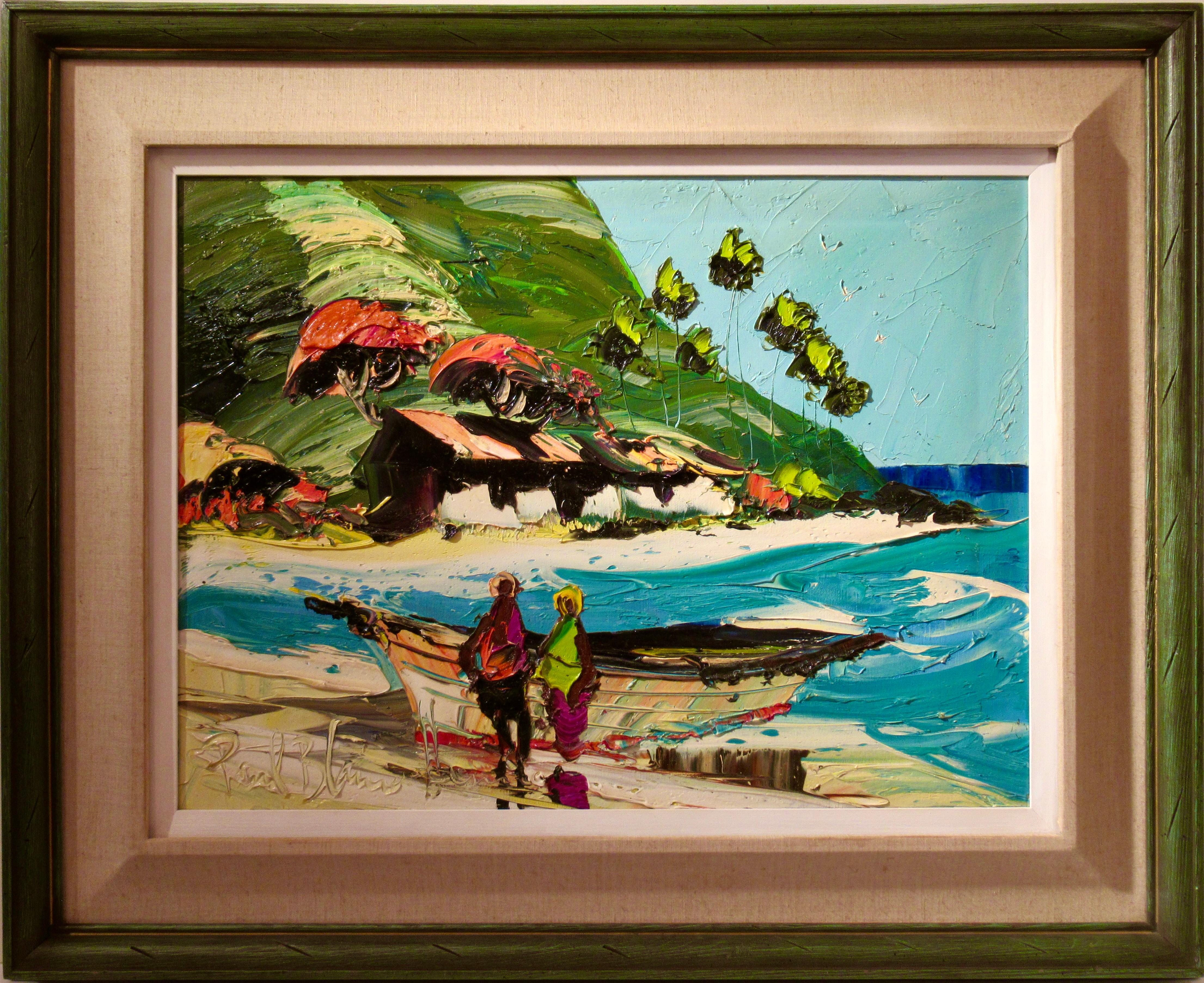 Paul Blaine Henrie Landscape Painting - Landscape with Fishermen