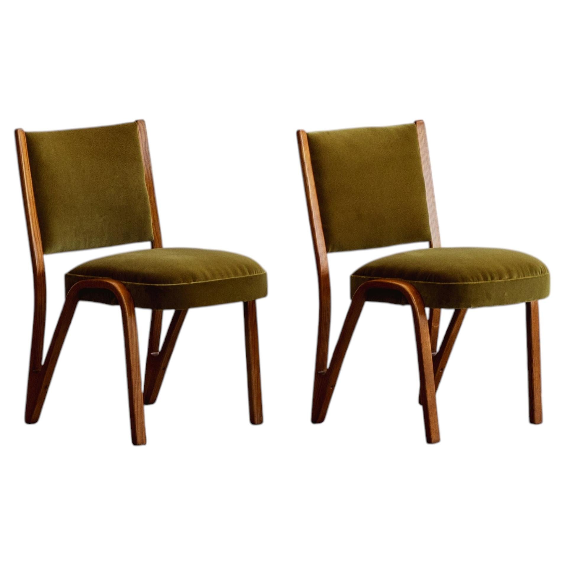 Paul Bode Dining Chairs for Deutsche Federholzgesellschaft, 1955, Set of 2