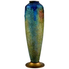 Paul Bonnaud for Limoges, France, Antique Art Nouveau Bronze Vase