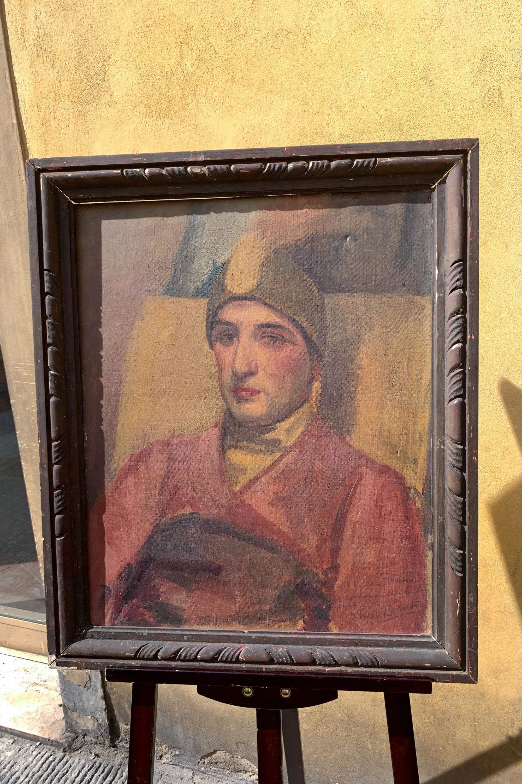 Paul Bornet. Ritratto di attore o ballerino in costume orientale, 1917. in vendita 1