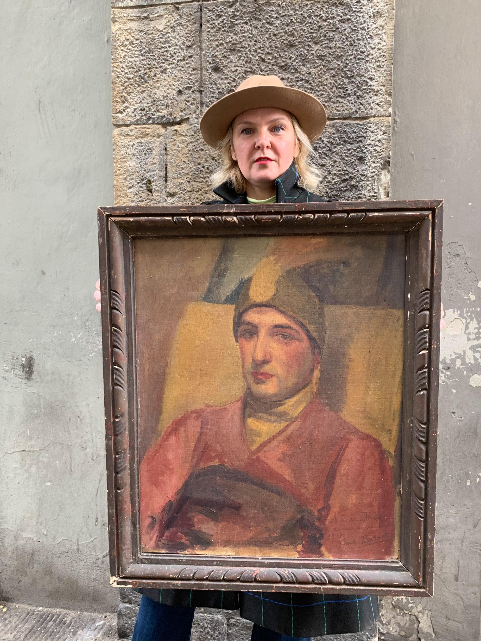 Paul Bornet. Ritratto di attore o ballerino in costume orientale, 1917. in vendita 4