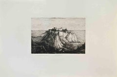 Vue de Monaco - Etching by Paul Borol - 1870s