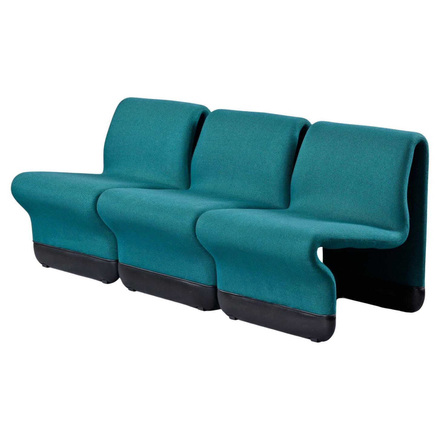 We can neither confirm nor deny that these Paul Boulva modular seating group has seen screen time on Start Trek: The Next Generation, but the teal color resemblance to the Ten Forward chairs is uncanny. The iconic show aired during the 1987-1994