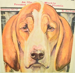"The Saturday Evening Post January 30, 1937 Magazine Cover Of A Fox-Hound"