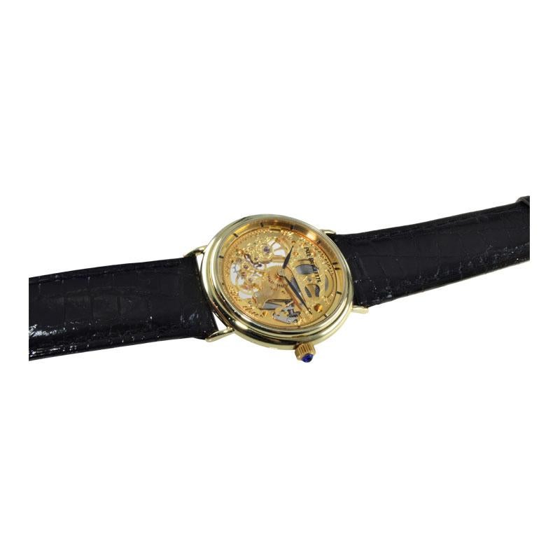 Paul Breguette 14 Karat Solid Gold Unique Skeleton Watch 6