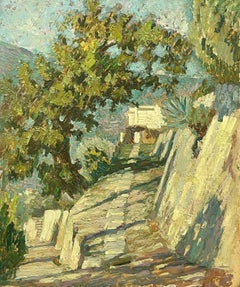 Paul BRET (1902-1956) Large Impressionist Oil Grasse South of France Sunlight