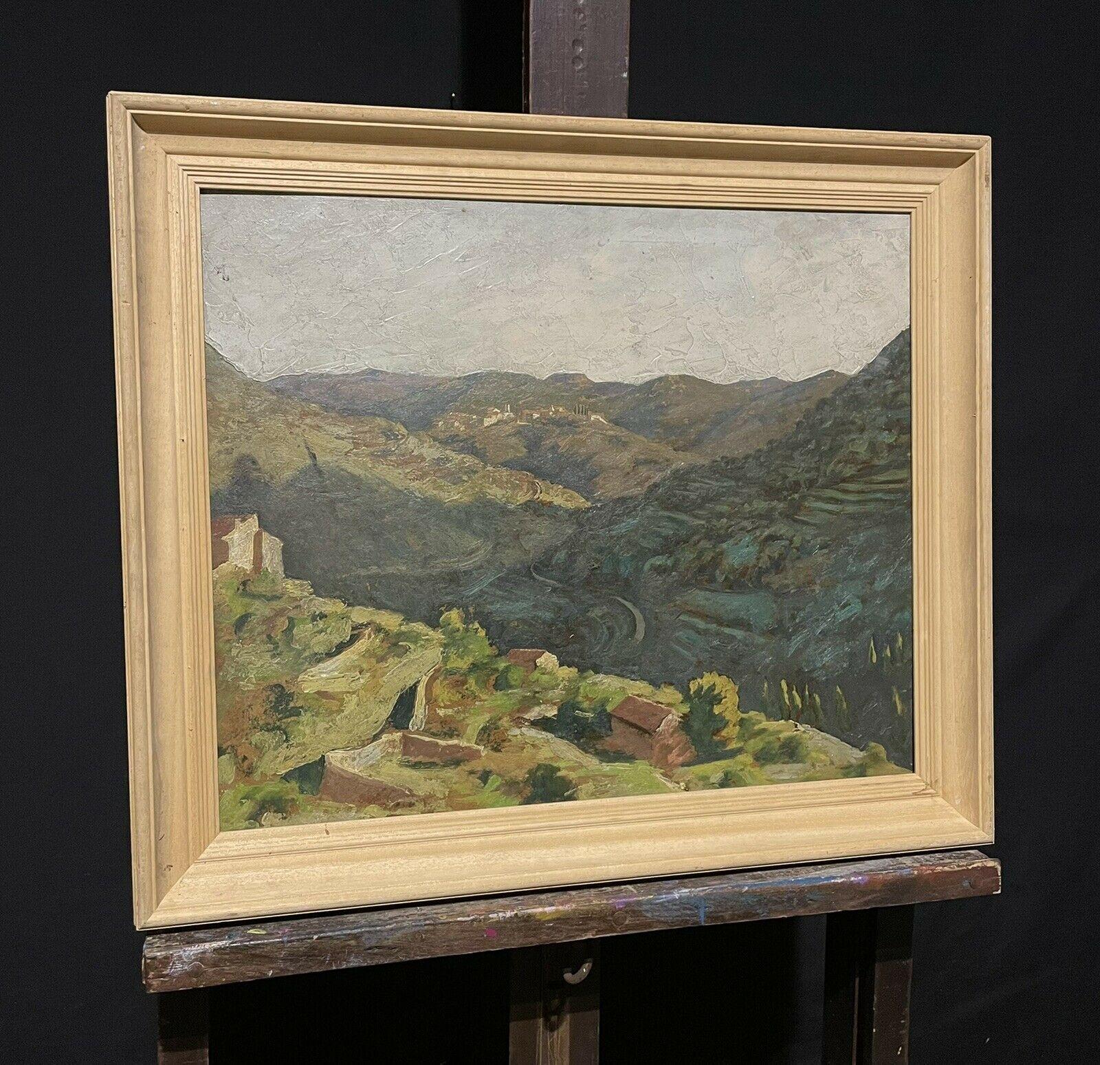 Paul BRET (1902-1956) Large Impressionist Oil Greek Landscape Atmospheric - Painting by Paul Bret
