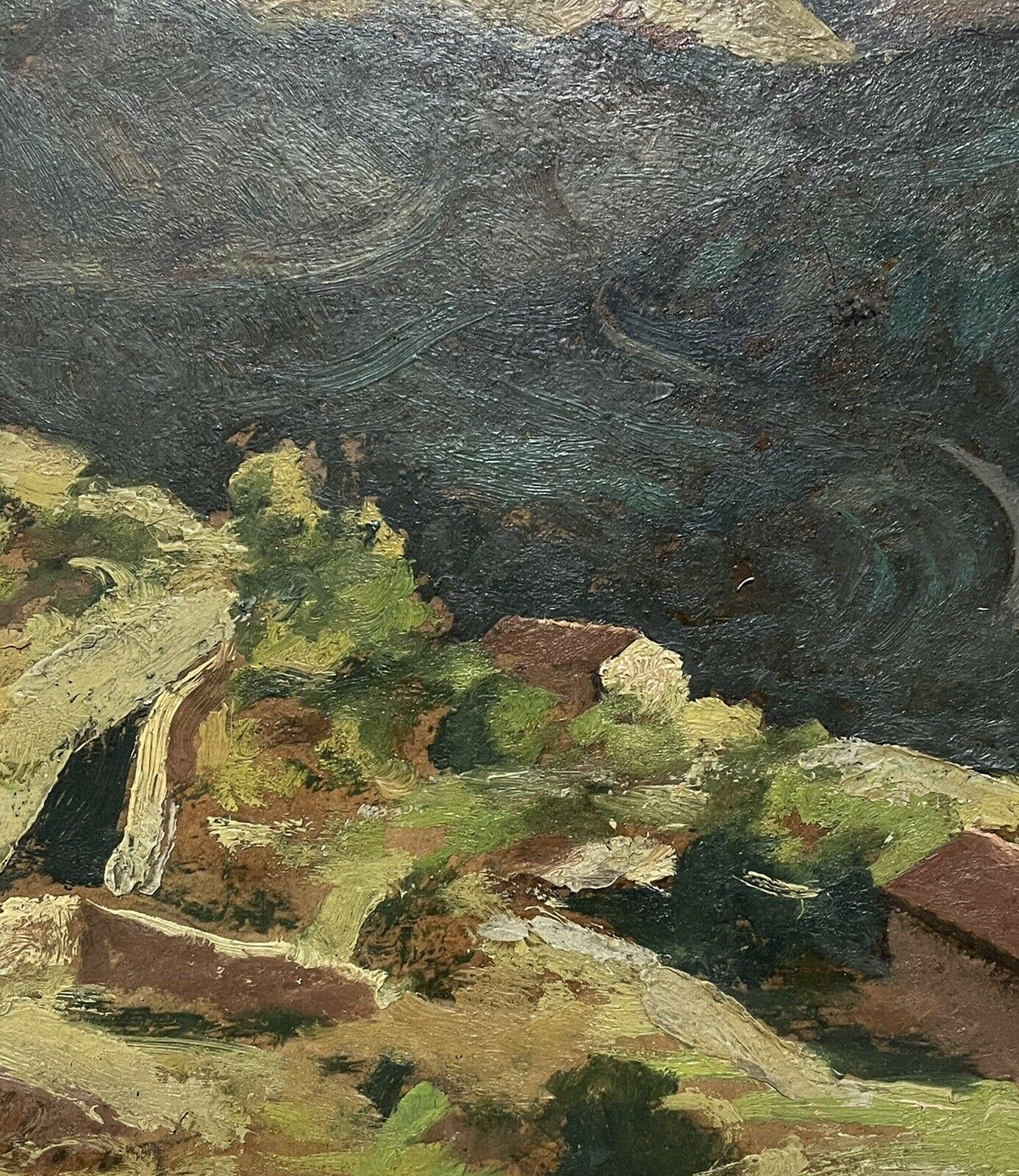 Paul BRET (1902-1956) Large Impressionist Oil Greek Landscape Atmospheric For Sale 1