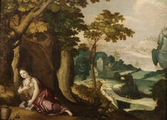 Landschaft Maria Magdalena Bril Paint 17. Jahrhundert Öl auf Leinwand Alter Meister
