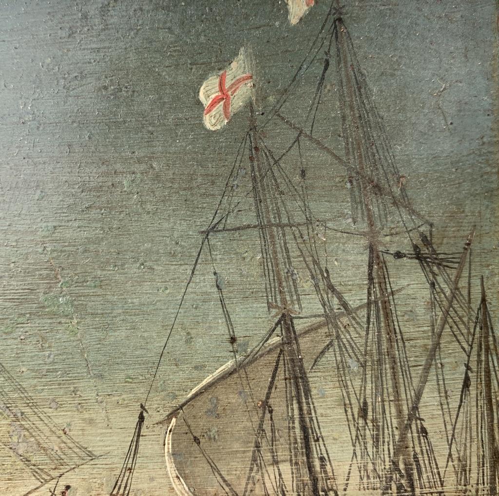 Paul Bril follower - 17th century Dutch landscape painting - Battleship  8