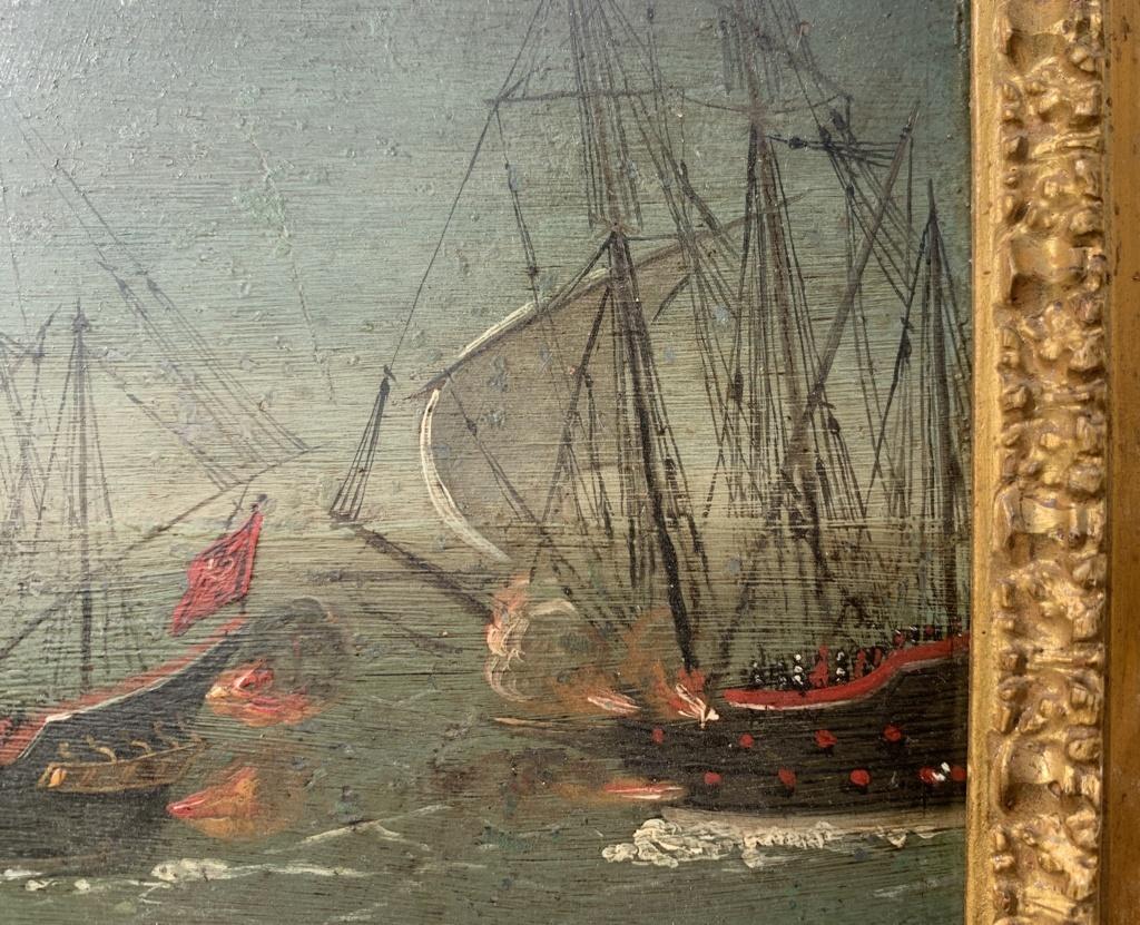 Paul Bril follower - 17th century Dutch landscape painting - Battleship  4