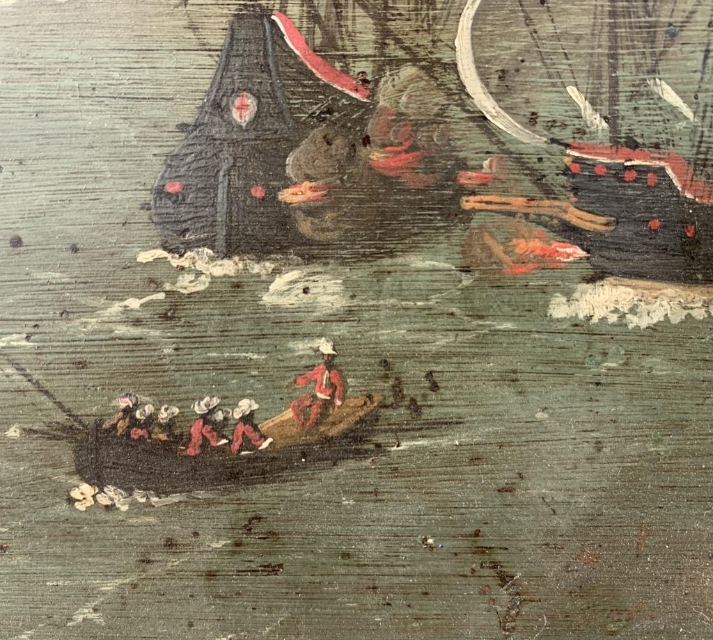 Paul Bril follower - 17th century Dutch landscape painting - Battleship  5
