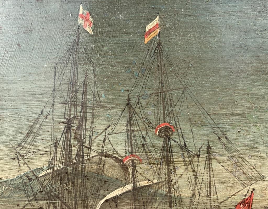 Paul Bril follower - 17th century Dutch landscape painting - Battleship  7