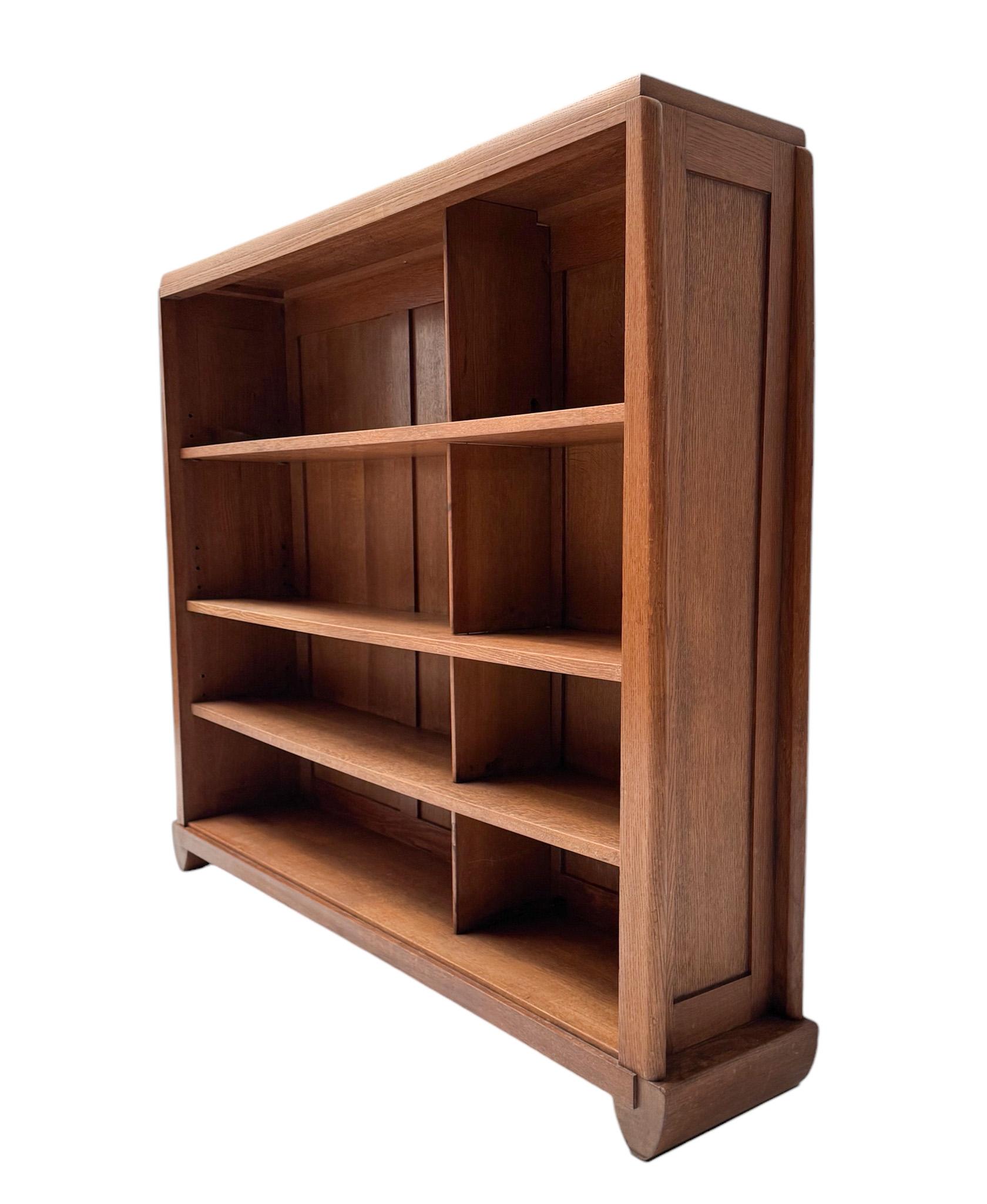 Oak Paul Bromberg Art Deco Amsterdamse School Open Bookcase for Pander, 1920s