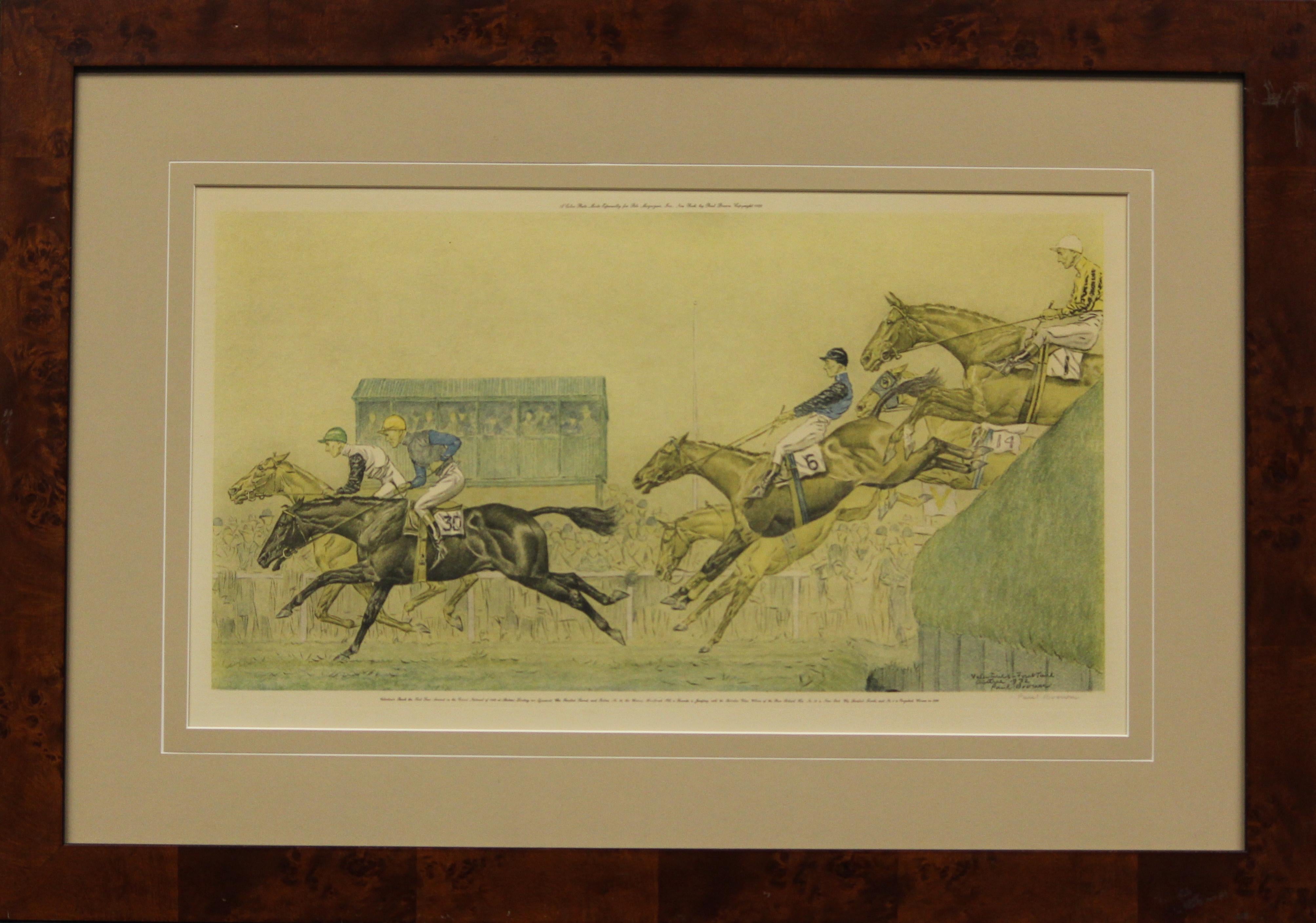 "Valentine's Brook The First Time Around In The Grand National 1932 At Aintree" - Print by Paul Brown