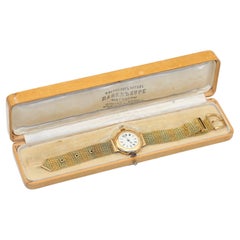 Paul Buhre Swiss Mesh Gold Watch Unisex Antique Box, 1915