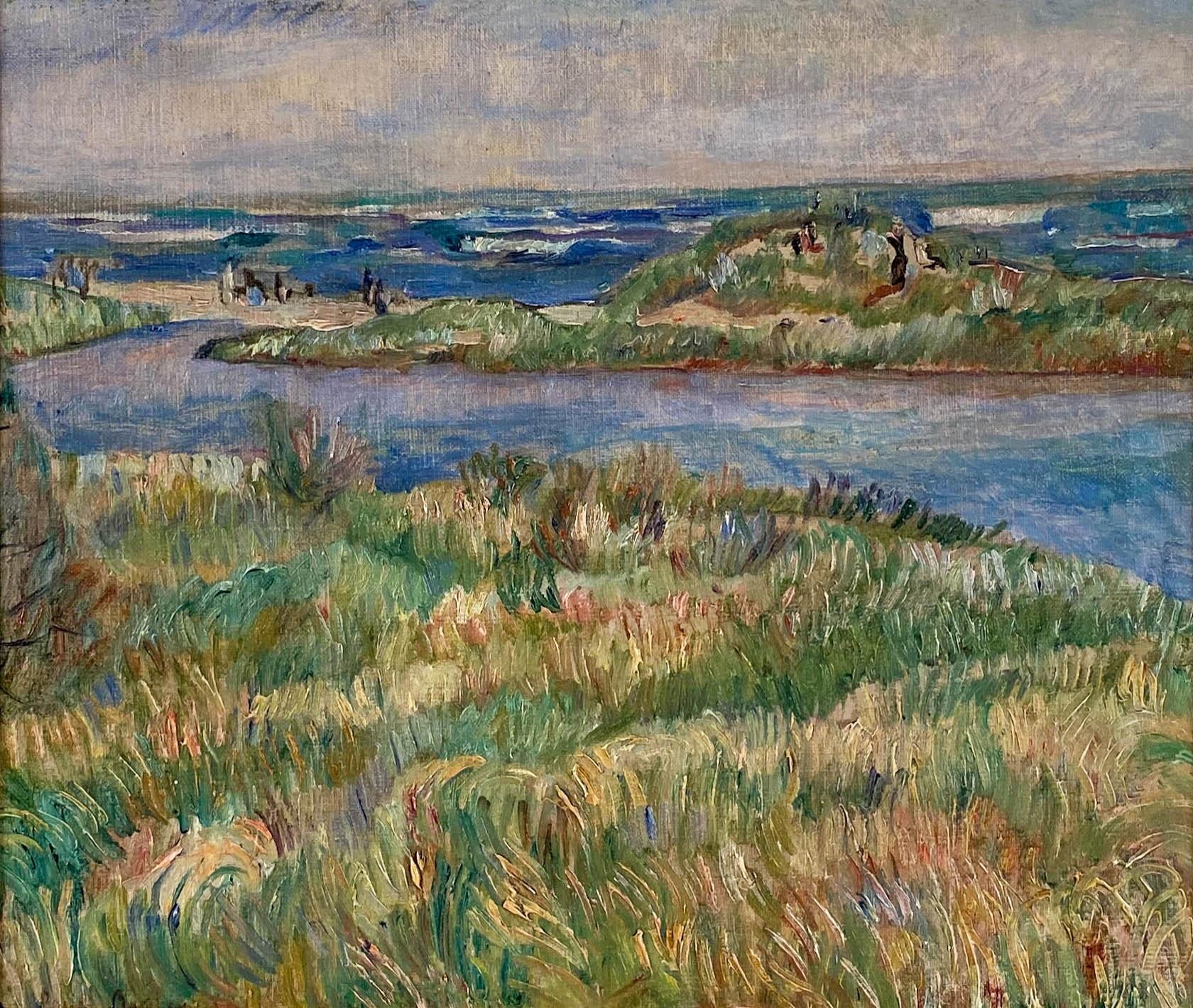 Impressionist Beach Scene, 1919 - Painting by Paul Burlin