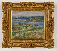 Antique Impressionist Beach Scene, 1919