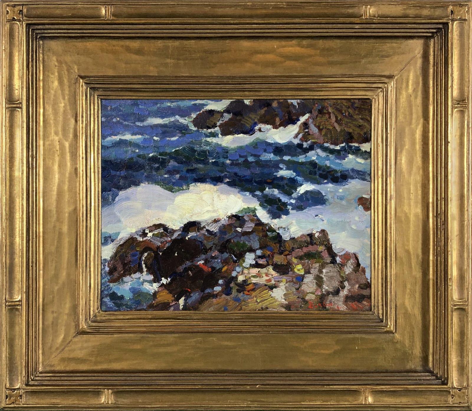 Rocce e mare - Painting di Paul Burlin