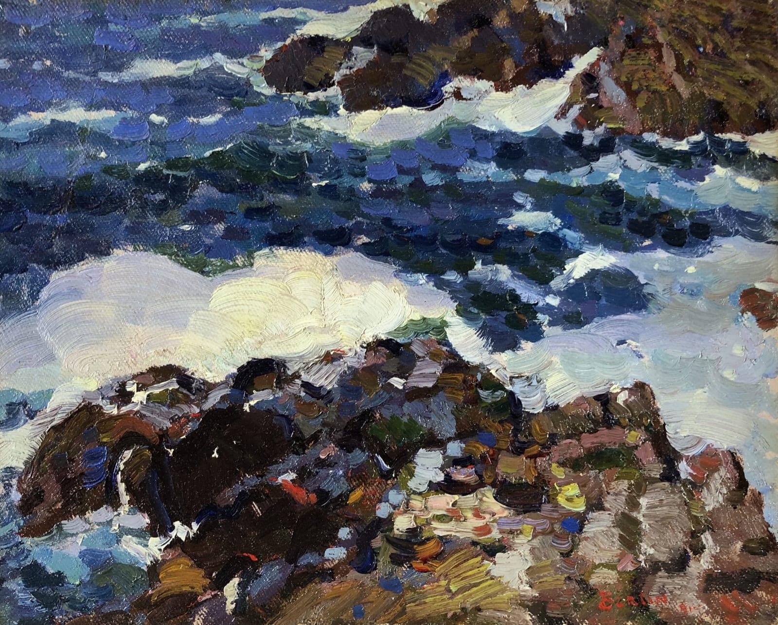 Landscape Painting di Paul Burlin - Rocce e mare