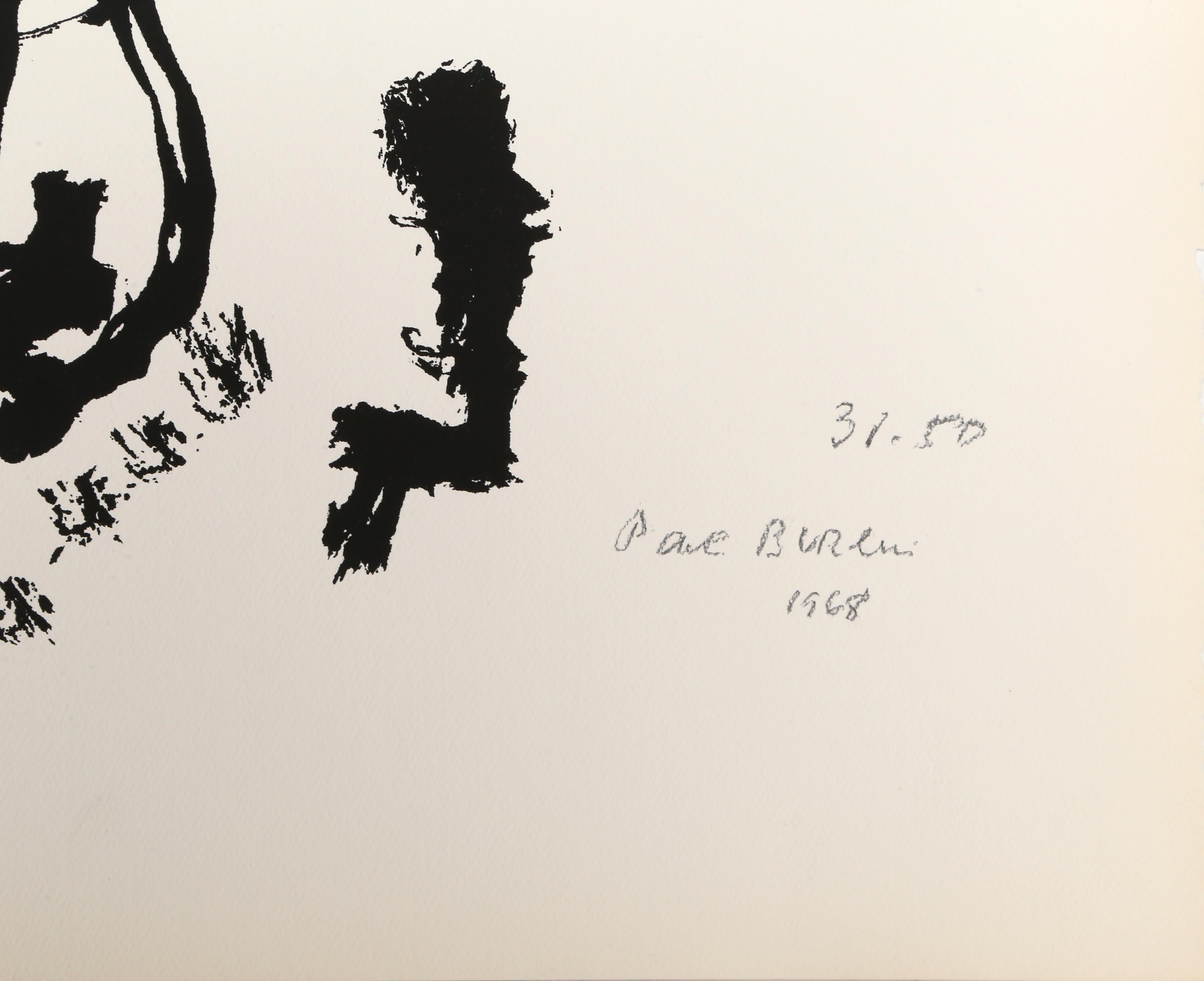 Abstract Expressionist Silkscreen by Paul Burlin 1968 For Sale 1