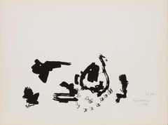 Seidenschirm des abstrakten Expressionismus von Paul Burlin, 1968