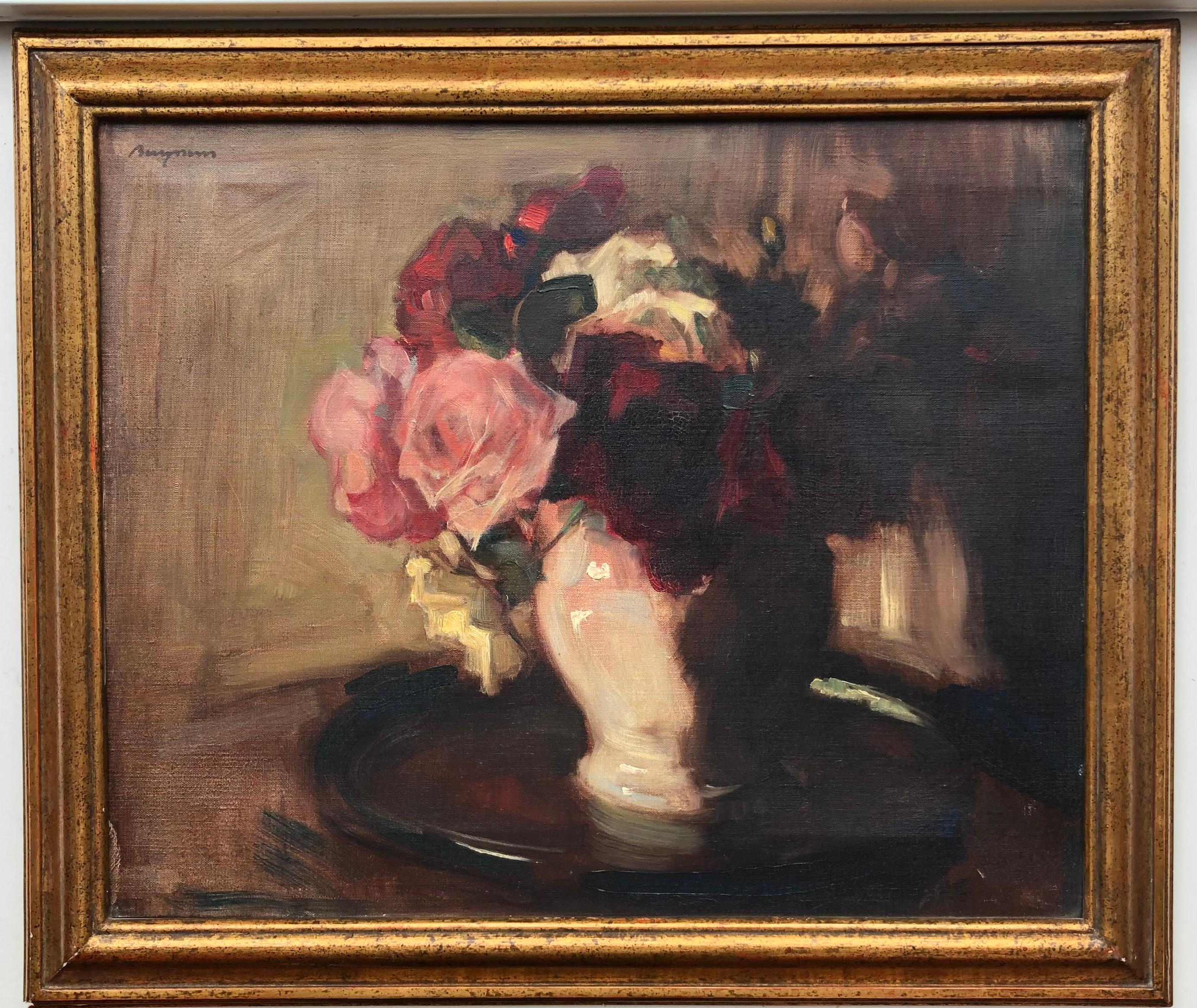 Bouquet of roses - Painting by Paul Buyssens