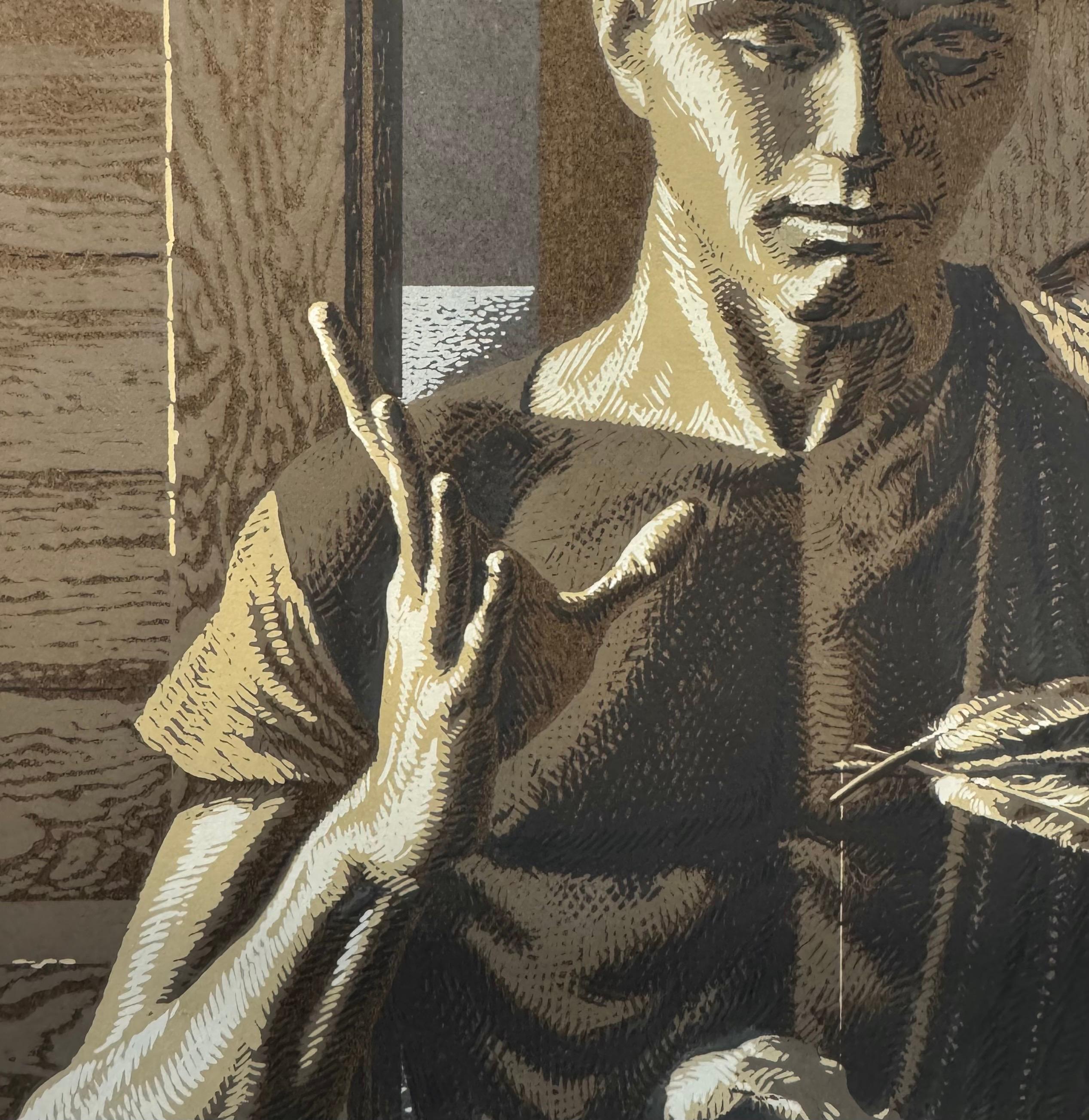 “Mobile (The Inventor), 1953” Paul Cadmus Magical Realism Serigraph Signed en vente 2