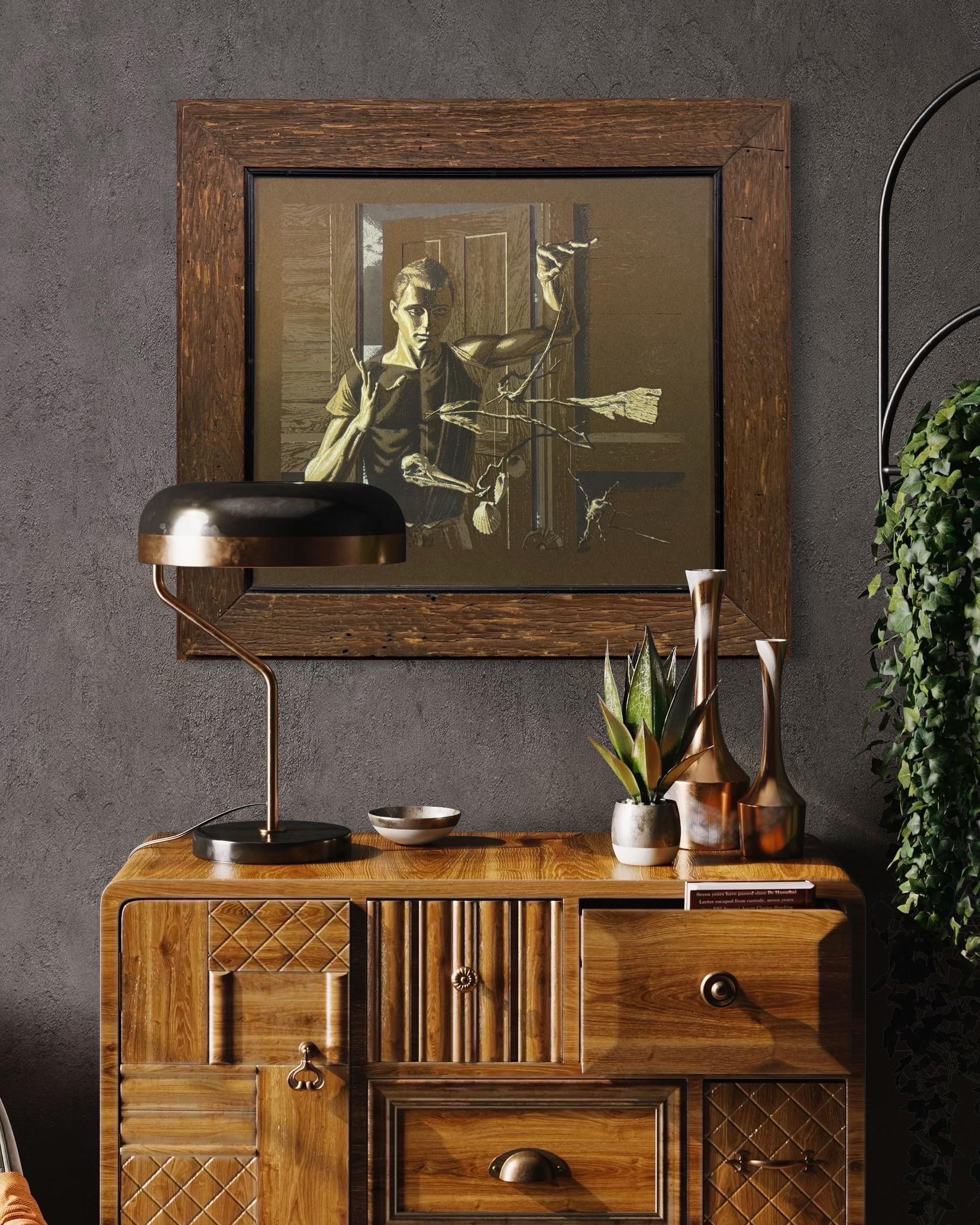 “Mobile (The Inventor), 1953” Paul Cadmus Magical Realism Serigraph Signed en vente 6