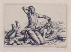 Paul Cadmus Signed Original Etching, 1938 - “Two Boys on a Beach No. 1"