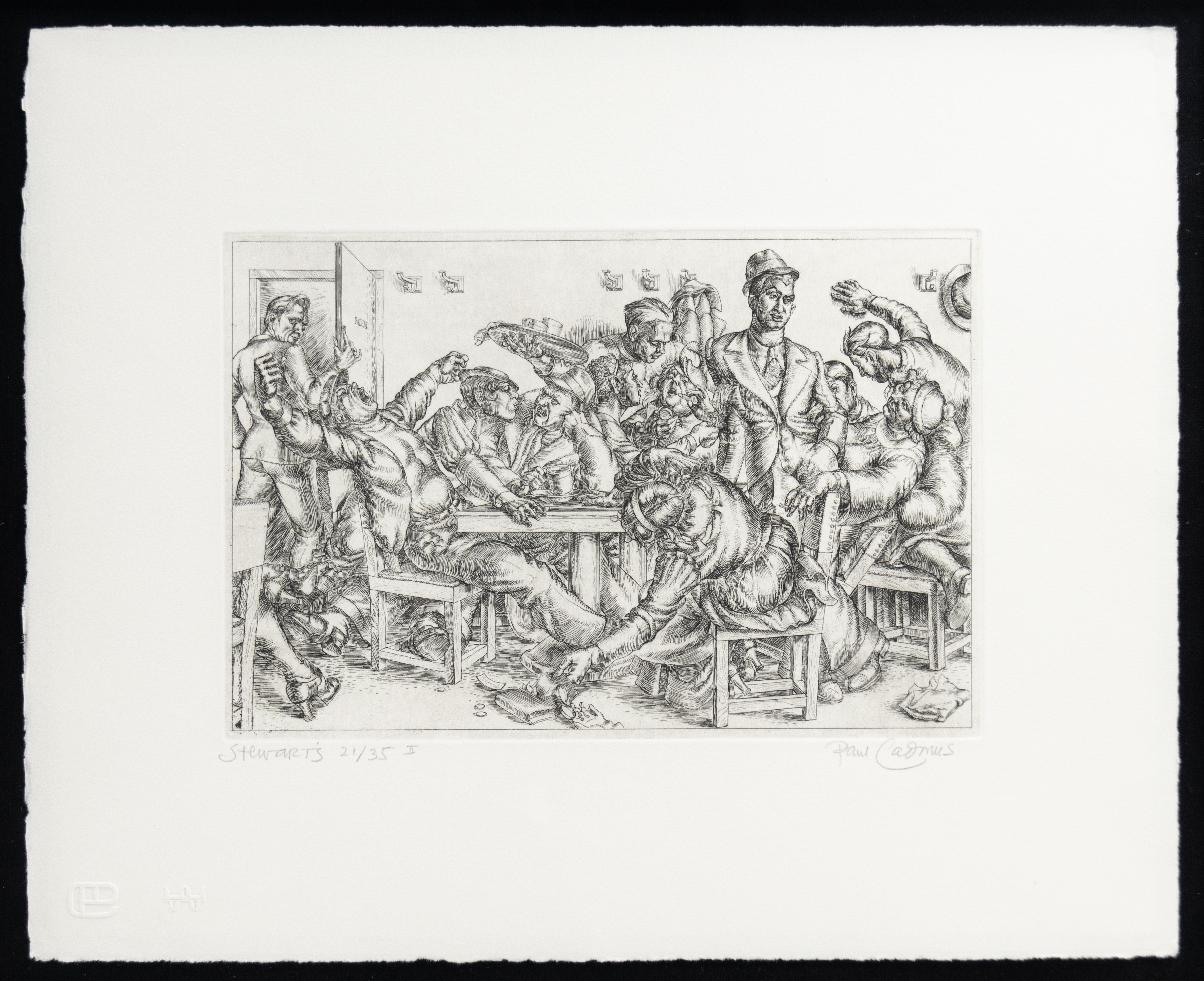 Stewart's - Gray Portrait Print by Paul Cadmus