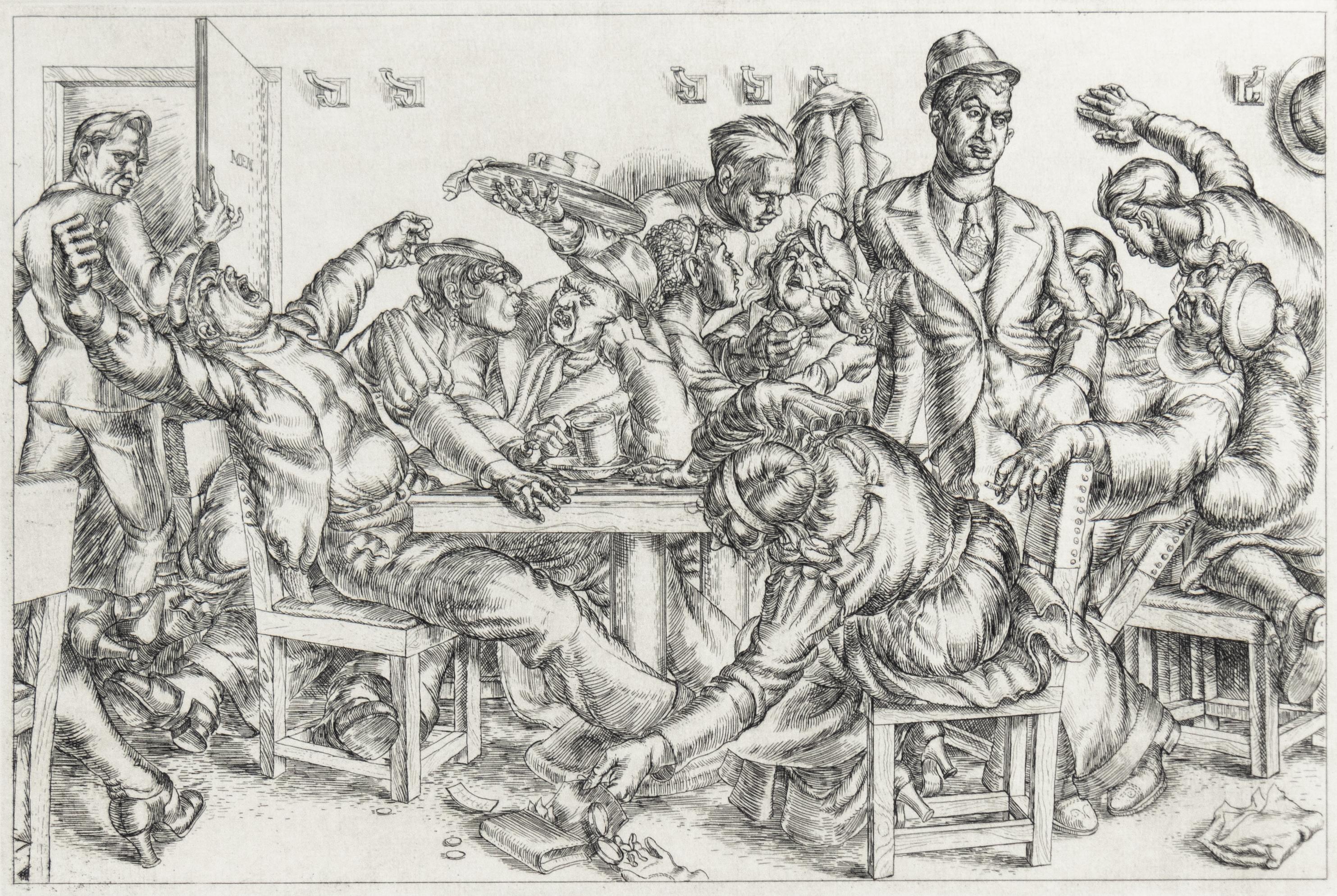 Paul Cadmus Portrait Print - Stewart's