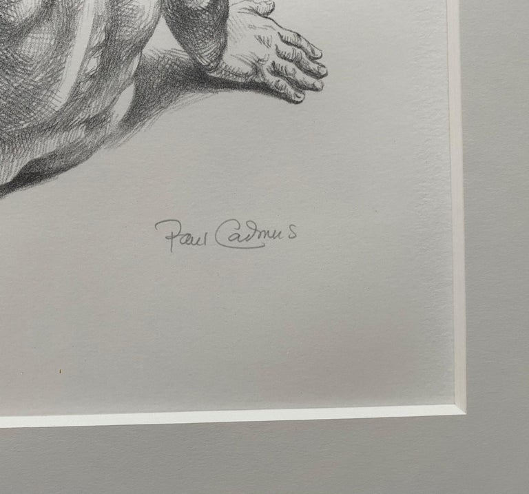 Teddo - Gray Figurative Print by Paul Cadmus