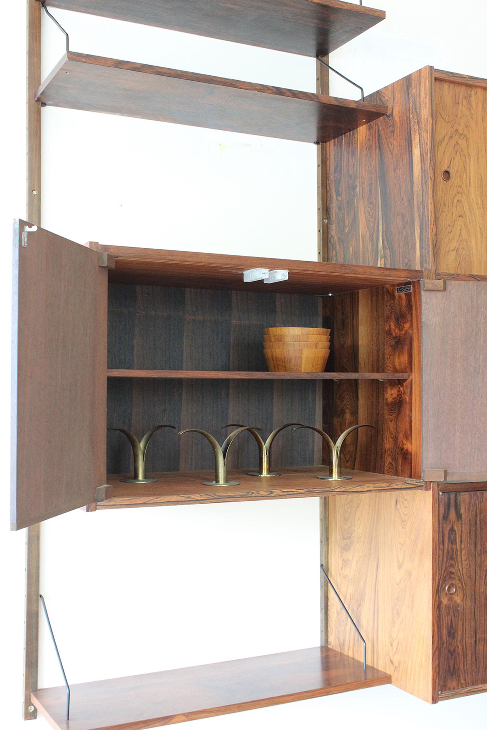 Mid-Century Modern Paul Cadovious Rosewood Wall Unit For Sale