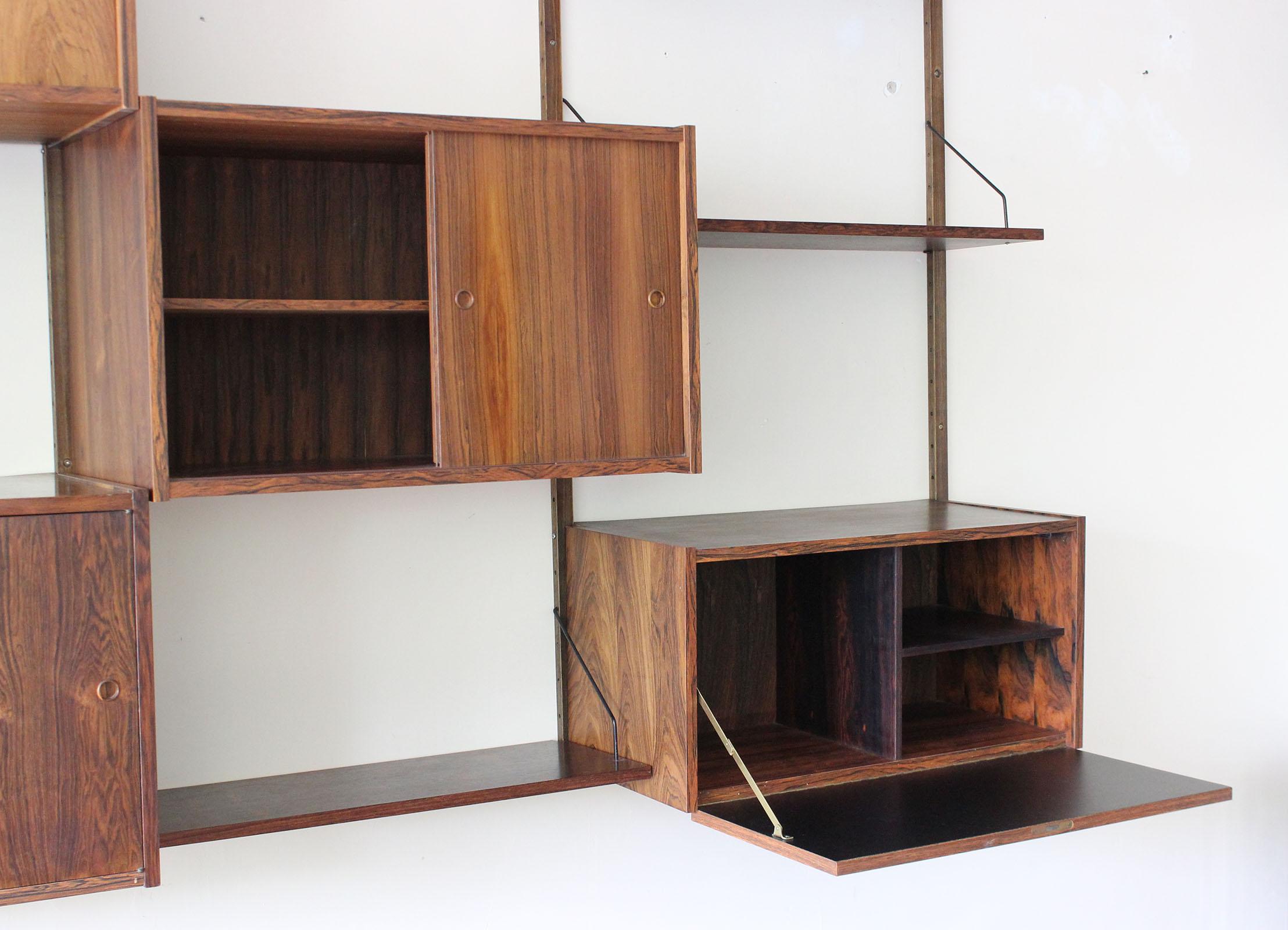Laminated Paul Cadovious Rosewood Wall Unit For Sale