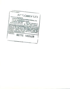 Bette Midler Performing on Stage Vintage Original Photograph