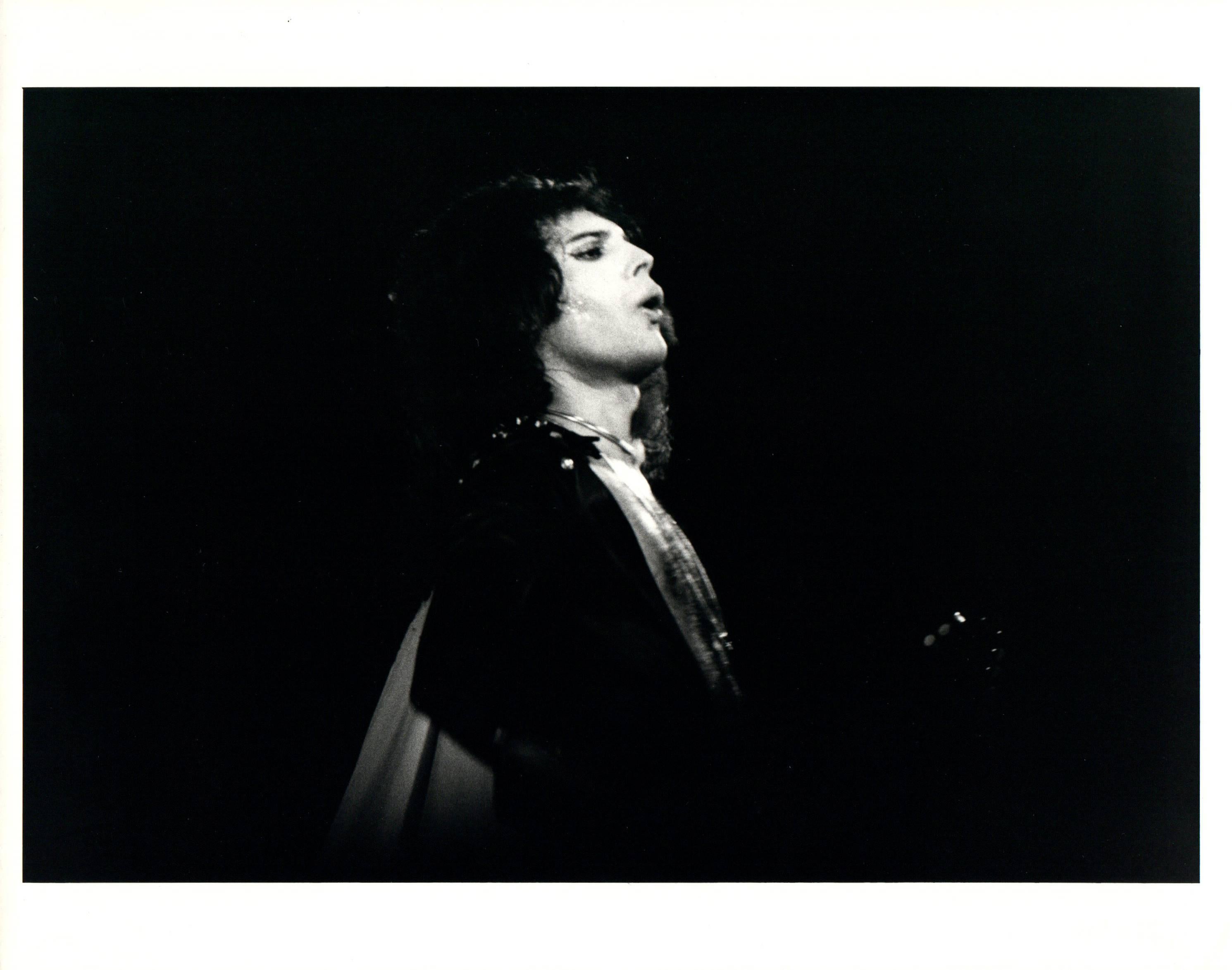 Paul Canty Black and White Photograph - Brian May in Spotlight Vintage Original Photograph
