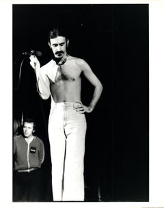 Frank Zappa Shirtless on Stage Vintage Original Photograph