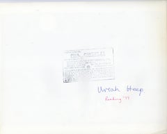 Ken Hensley of Uriah Heep at the Reading Festival Vintage Original Photograph