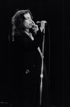 Patti Smith Performing at Microphone Vintage Original Photograph