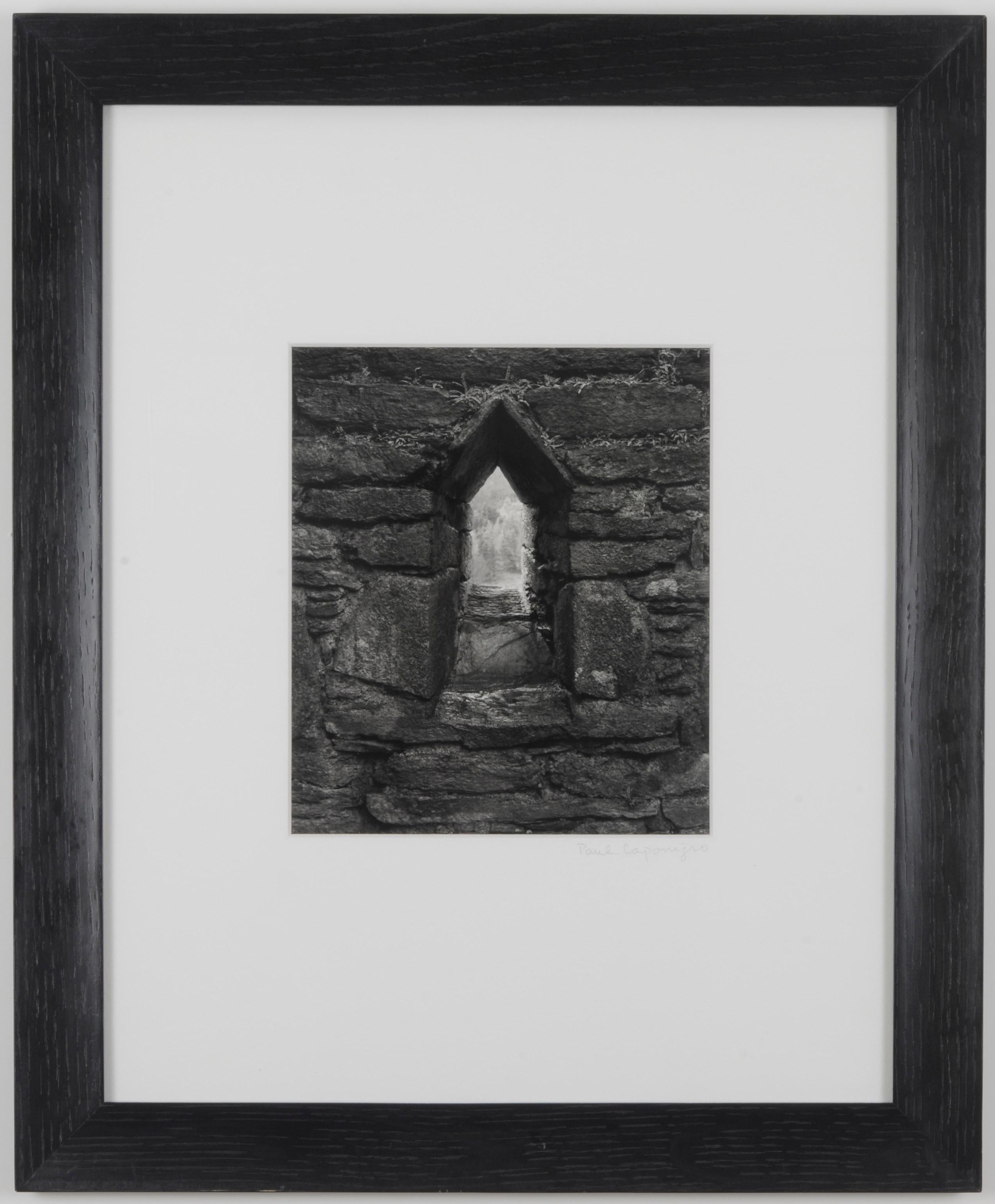Stone Church Window Glendalough, Wicklow, Ireland - Black Landscape Photograph by Paul Caponigro