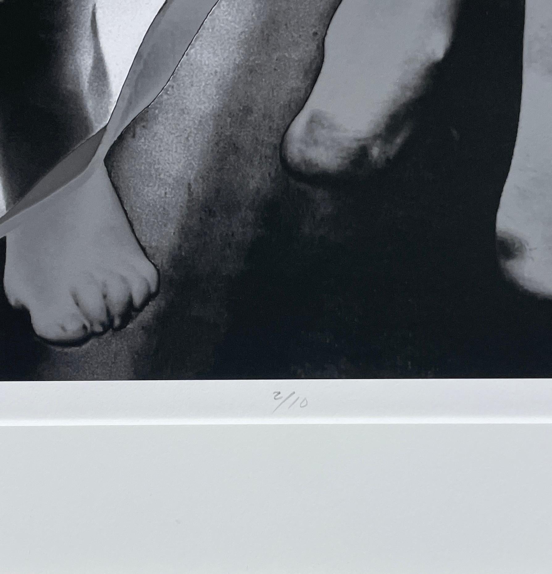 Montage photographique abstrait encadré avec jambes, pieds, motifs en noir et blanc, #0607 en vente 2