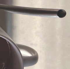 Untitled 0472: still life photograph w/ gray vessels & abstract shadow patterns