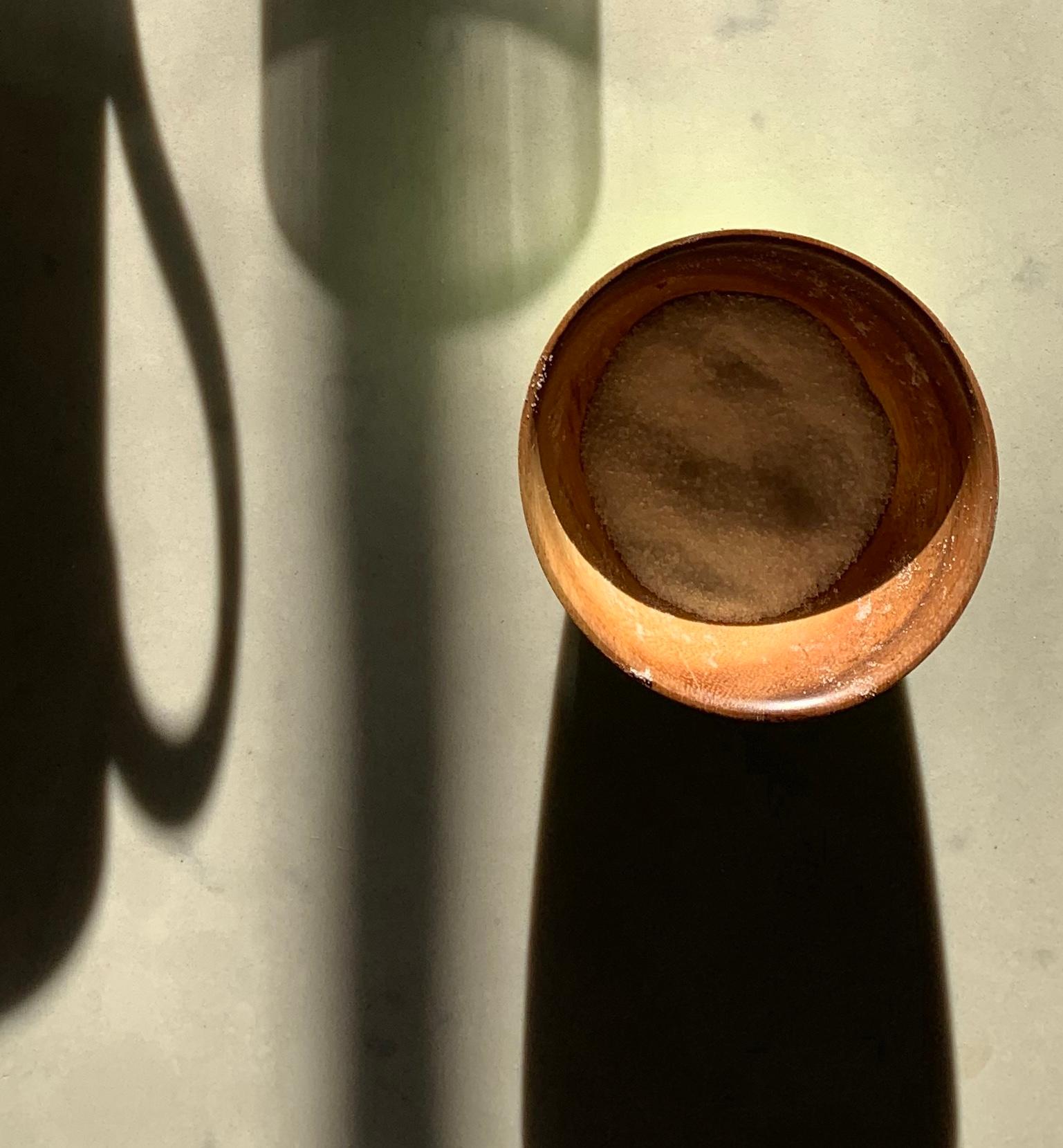Untitled 1994: still life photograph w/ coffee cups & abstract shadow patterns - Abstract Photograph by Paul Cava