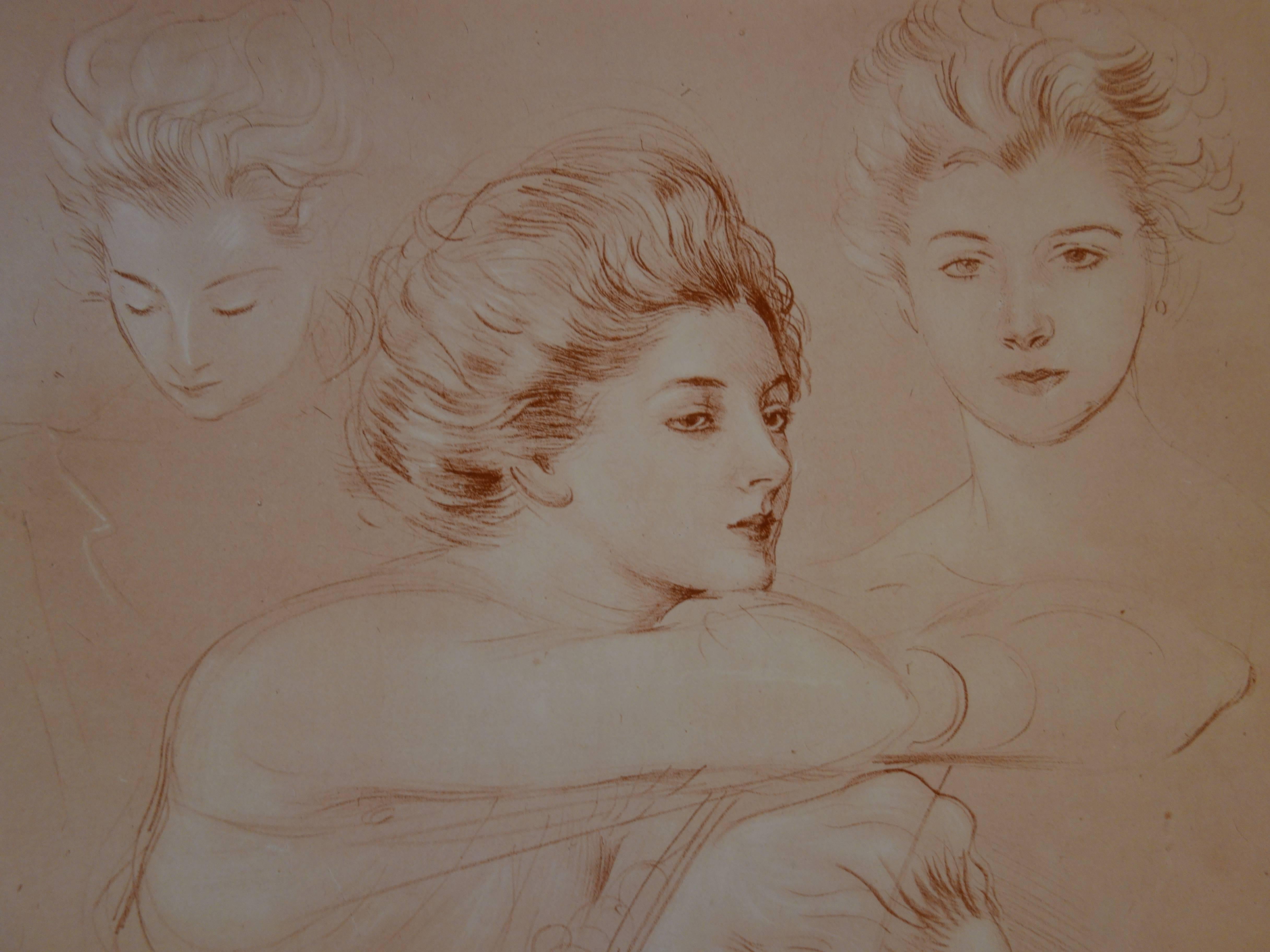 Paul César Helleu
Paris : Classical Studies of a Lady, 1897

Original litograph
Printed signature in the plate
On vellum 40 x 31 cm (c. 16 x 12