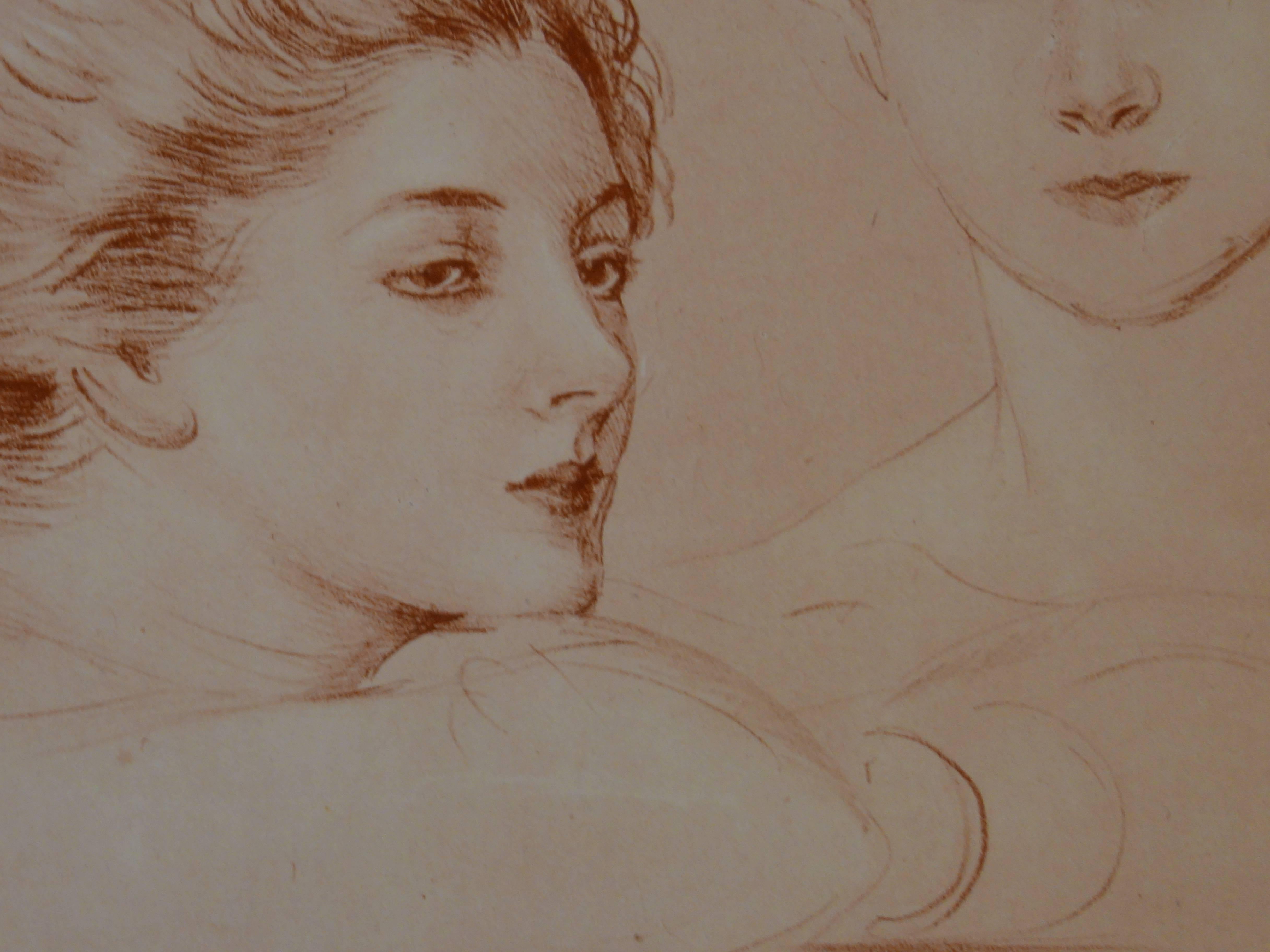 Classical Studies of a Lady - Original lithograph - Printed signature, 1897 For Sale 1